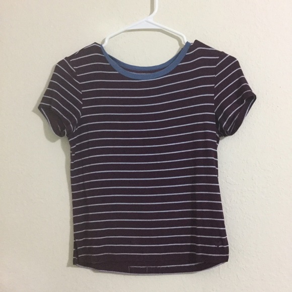 Striped maroon shirt