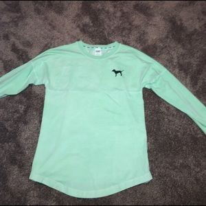Light green PINK shirt.