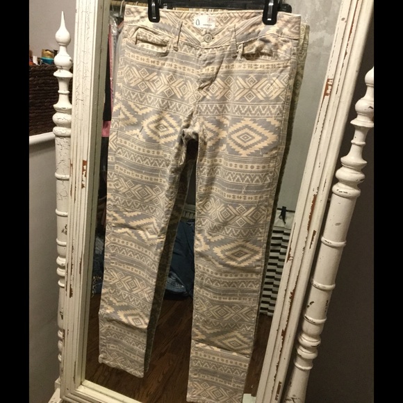O2 tribal skinny Aztec print jeans