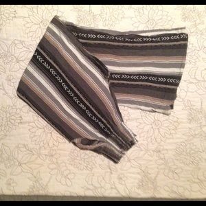 Tribal wide leg gaucho pants