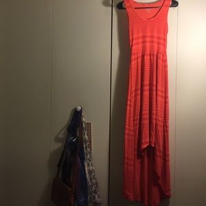 Striped High Low Maxi