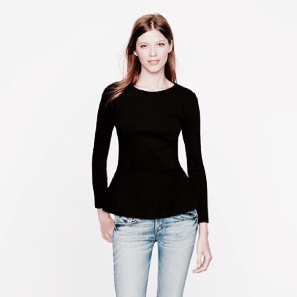 J. Crew | Ponte Peplum Shirt