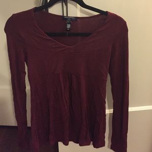 Banana Republic maroon long sleeve