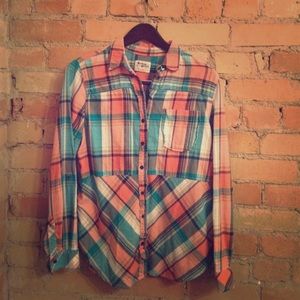 Anthropologie Button Down Flannel Shirt