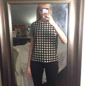 TOPSHOP gingham boxy top