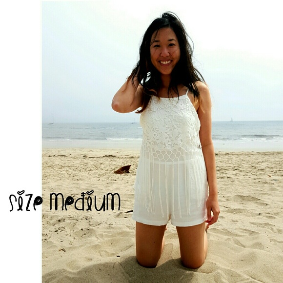 Tea & Cup | Spaghetti Strap Fringe Romper