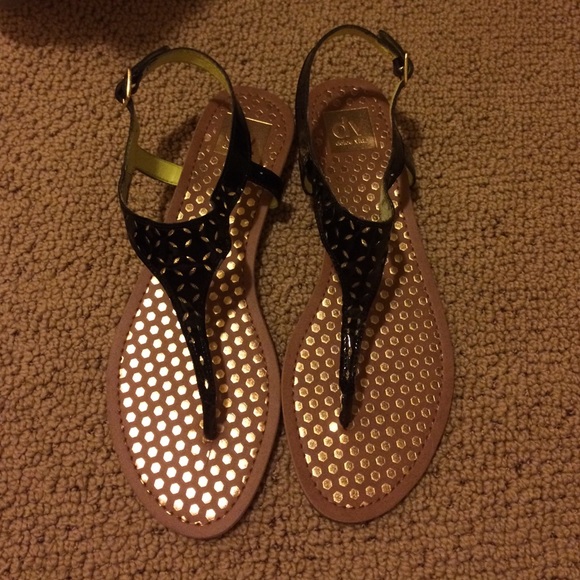 Brand new and never worn black DV sandals.