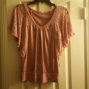 Pink lace top