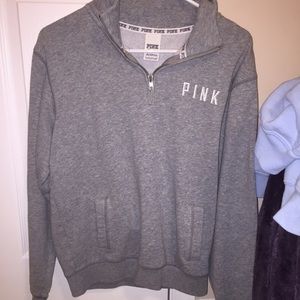victorias secret pink boyfriend half zip
