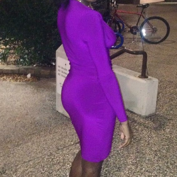 PURPLE BODY CON DRESS! • WORN TWICE