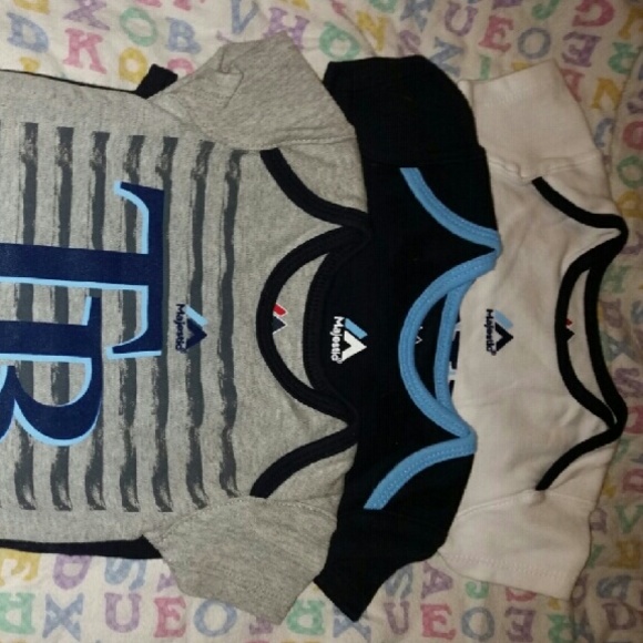Majestic 3 piece Tampa Bay Rays onesie NWOT 3-6m