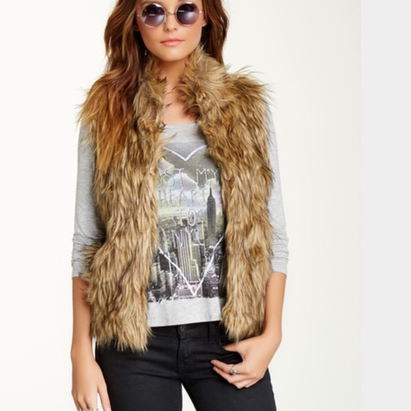 PPLA clothing Fur vest, silk lining