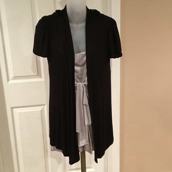 SHORT SLEEVE CARDIGAN - Picture 1 of 4