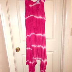 Red tie dyed light dress!