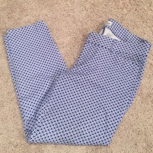 Old Navy Blue and White Pixie Pants