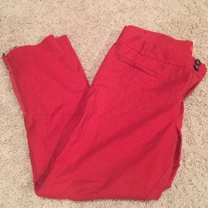 Anthropologie Burnt Orange/Red Cropped Pants