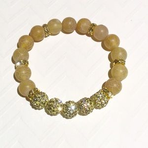 Wear it 2 Ways! Light Yellow Sparkly & Agate Beads