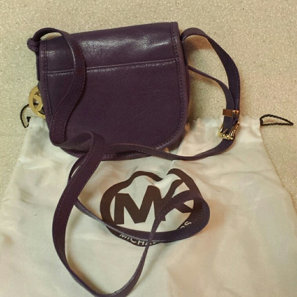MICHAEL Michael Kors Saddle Bag Messenger Purple - Picture 4 of 4