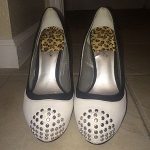 Black and white shoes