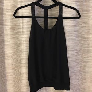 Black beaded T back top