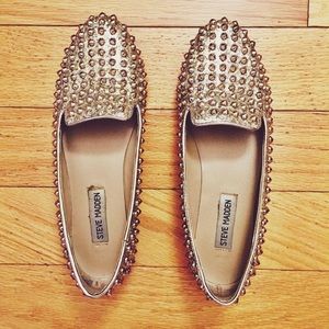 Studlyy Gold Flats