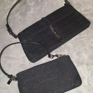 Coach Evening Purse/Clutch and Wristlet