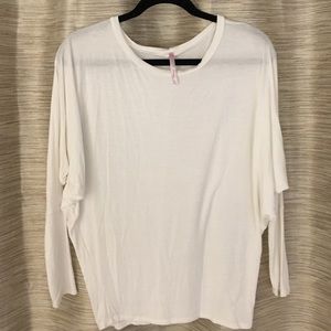 White long sleeve top