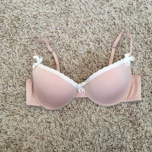 blush pink pushup bra