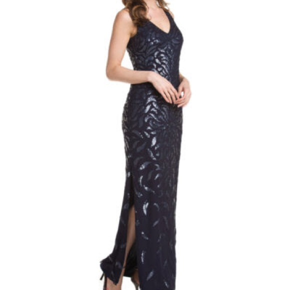Aidan mattox women's long sequin gown