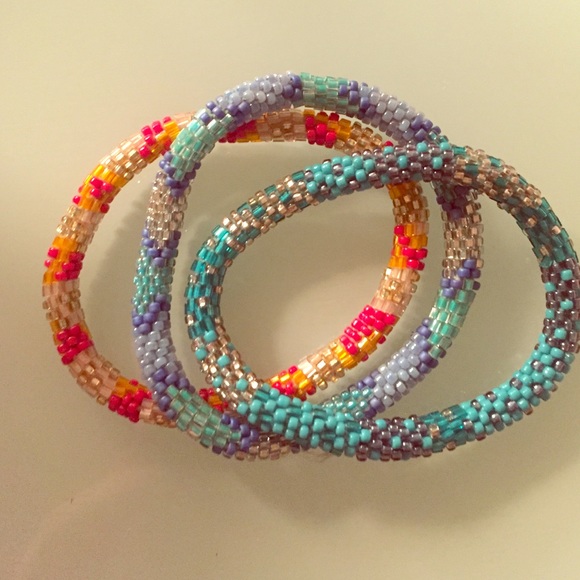 Beaded bracelets set of 3