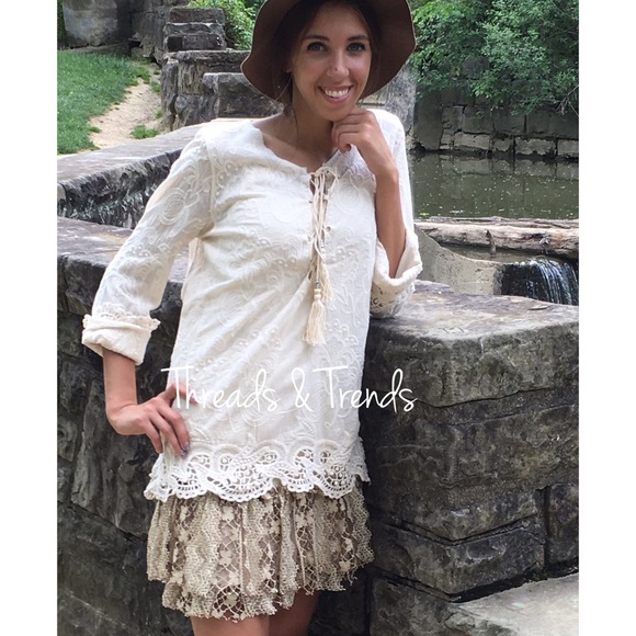 Embroidered Peasant Blouse Pastel - Picture 2 of 4