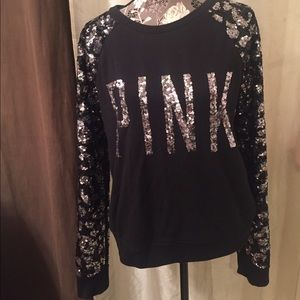Pink Sequined Sweatshirt