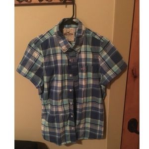 Blue Hollister Flannel