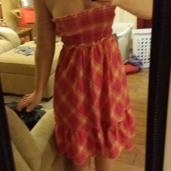 Pink plaid Moda (VS) smocked  sundress