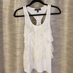 White lace tank