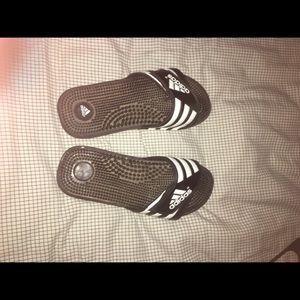 Adidas athletic slip on sandals