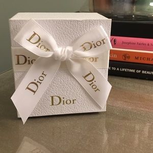 Empty Dior Perfume box and box holder with ribbon
