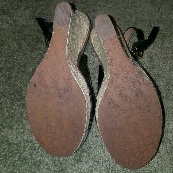 Michael Kors Black, Gold & Tan Wedges - Picture 3 of 4