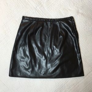 Black leather skirt