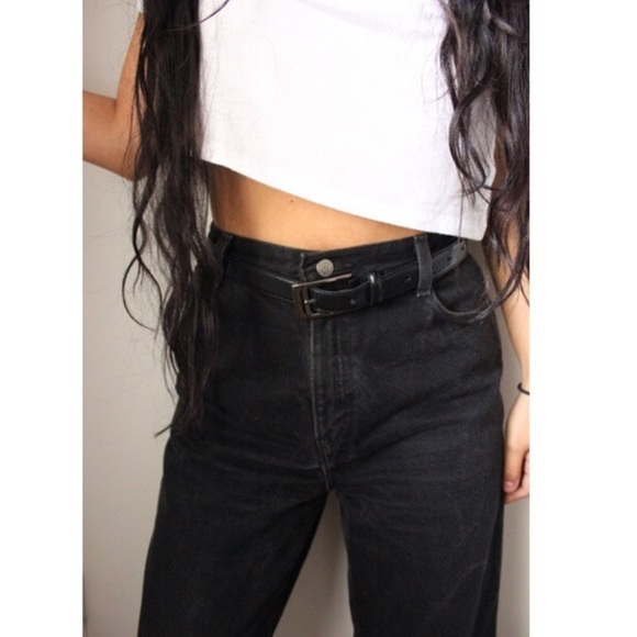 Black high waisted jeans