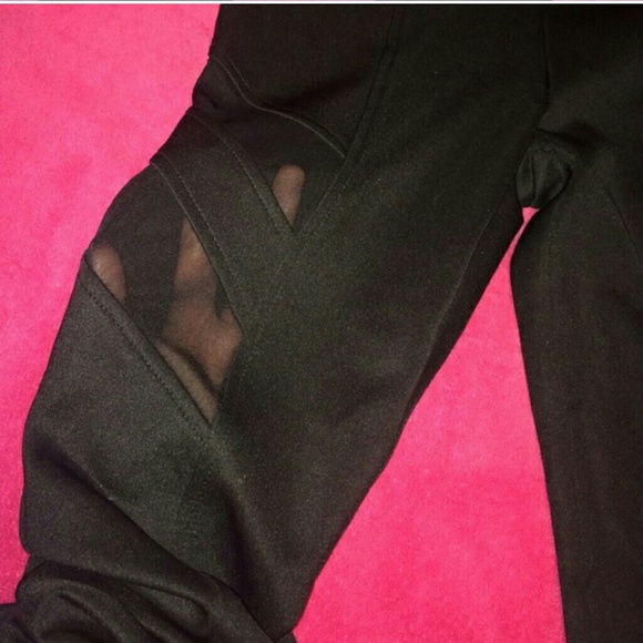Black Mesh Leggings