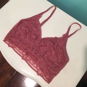 Unused PINK tropical lace unlined bralette