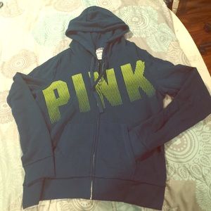 PINK full zip hoodie