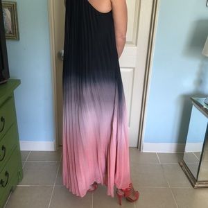bar iii pleated maxi dress