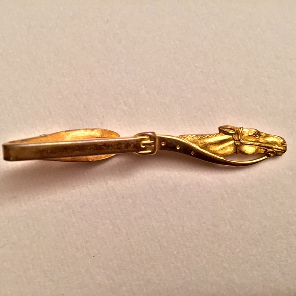 VINTAGE GOLD HICKOK HORSEMAN TIE TACK