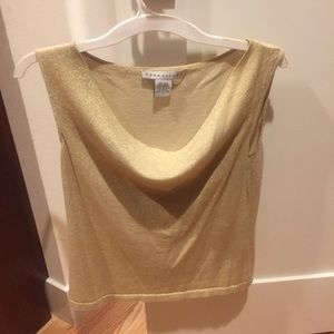 Gold cowl neck size M tank