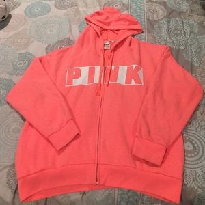 PINK full zip hoodie