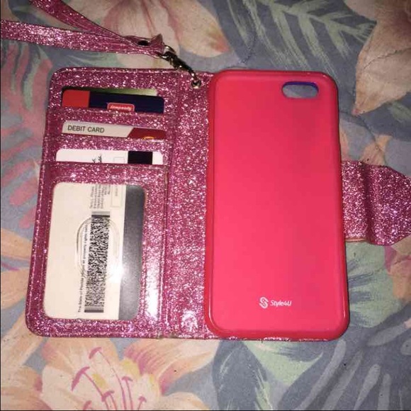 iPhone 6 glittery wallet/wristlet