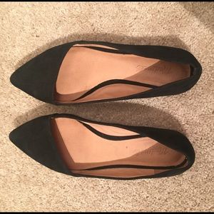 Black Suede Maria Flat