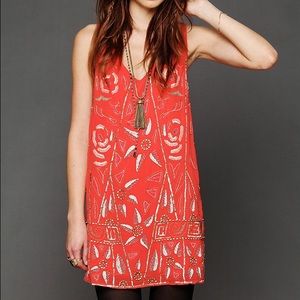 Free People Secret Garden Shift Mini Dress